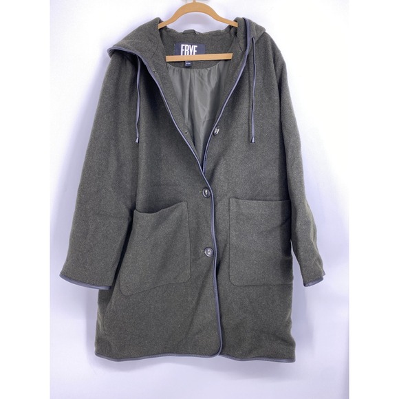 Frye Jackets & Blazers - FRYE Women's Water Resistant Duffle Coat Forest Green Size XL